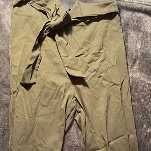 Olive Slack style trousers